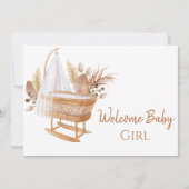 Elegante Waterverf Terracotta Modern Welkom Baby Kaart (Voorkant)