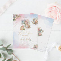 Elegante waterverf thee party meisje roze gouden b