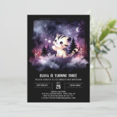 Elegante Waterverf tijgerverjaardag Kaart (Staand voorkant)