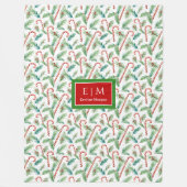 Elegante waterverf traditionele Xmas geschenkdeken Fleece Deken (Voorkant)