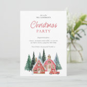 Elegante Waterverf Tree QR Code Kerstfeest Feestdagenkaart (Staand voorkant)