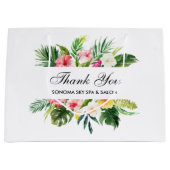 Elegante Waterverf Tropische Bloemen Dank u Groot Cadeauzakje (Voorkant)