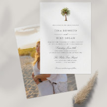 Elegante Waterverf tropische palmboom Exotische Fo