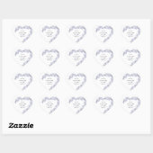 Elegante Waterverf Trouwhartsticker Hart Sticker (Vel)