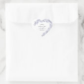 Elegante Waterverf Trouwhartsticker Hart Sticker (Tas)