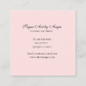 Elegante Waterverf Trouwtaart bakkerij plein Vierkante Visitekaartje (Achterkant)