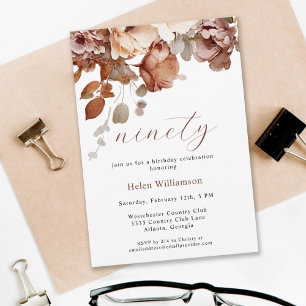 Elegante Waterverf Tuin Bloemen 90e Kaart