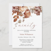 Elegante Waterverf Tuin Bloemen 90e Kaart (Voorkant)