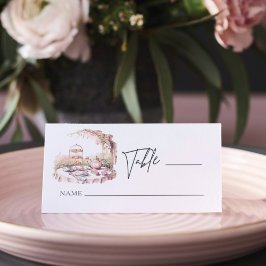 Elegante waterverf Tuin Bruiloft Plaatskaartje