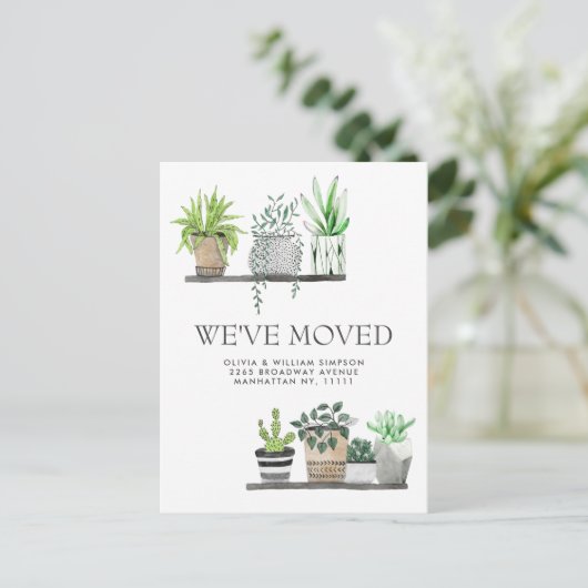 Elegante Waterverf Tuin Grow Bewegende Aankondigin Briefkaart (Staand voorkant)