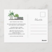 Elegante Waterverf Tuin Grow Bewegende Aankondigin Briefkaart (Achterkant)