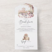 Elegante waterverf Tuin Vrijgezellenfeest RSVP All In One Uitnodiging (Binnen)