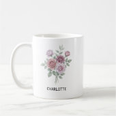 Elegante Waterverf Tuinroos Mok (Links)