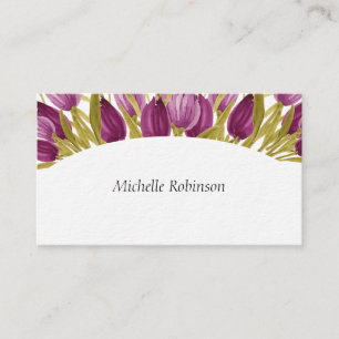 Elegante Waterverf Tulp Bloemen Professioneel Visitekaartje