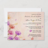 Elegante Waterverf Tulpen Formele bruiloft uitnodi Kaart (Voorkant)