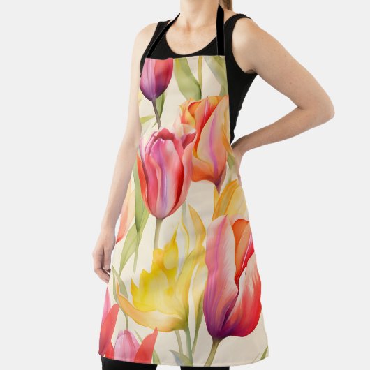 Elegante Waterverf Tulpen Schort (Insitu)