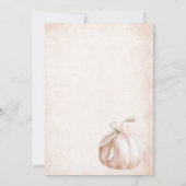 Elegante Waterverf Twee 2e Verjaardag Pompoen is o Kaart (Achterkant)