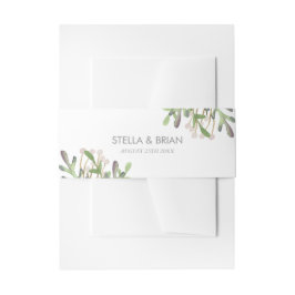 Elegante Waterverf uitnodigingsband Uitnodigingen Wikkel