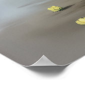 Elegante Waterverf vaas met zachte bloemenaanrakin Poster (Hoek)