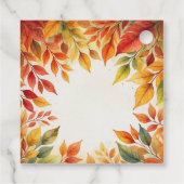 Elegante Waterverf val verlaat grens Thanksgiving Bedankjes Labels (Achterkant)