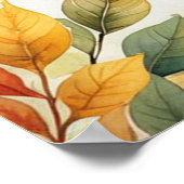 Elegante Waterverf val verlaat grens Thanksgiving Poster (Hoek)