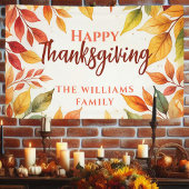 Elegante Waterverf val verlaat grens Thanksgiving Spandoek