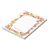 Elegante Waterverf Vallende bladeren Herfst Custom Notitieblok (Linkerzijde)