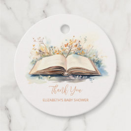 Elegante Waterverf van een nieuw Chapter Baby show Bedankjes Labels