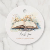 Elegante Waterverf van een nieuw Chapter Baby show Bedankjes Labels (Voorkant)