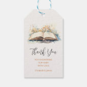 Elegante Waterverf van een nieuw Chapter Baby show Cadeaulabel (Achterkant)