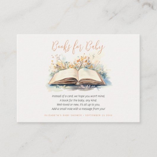 Elegante Waterverf van een nieuw Chapter Baby show Informatiekaartje (Voorkant)