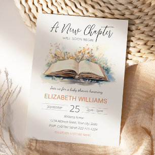 Elegante Waterverf van een nieuw Chapter Baby show Kaart