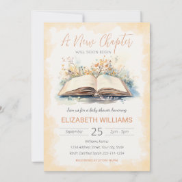 Elegante Waterverf van een nieuw Chapter Baby show Kaart