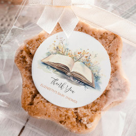 Elegante Waterverf van een nieuw Chapter Baby show Ronde Sticker