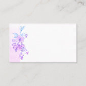 Elegante waterverf van Roze Hibiscus-bloemen Visitekaartje (Achterkant)