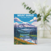 Elegante  waterverf van Washington DC Briefkaart (Staand voorkant)