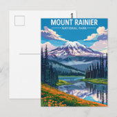 Elegante  waterverf van Washington DC Briefkaart (Voorkant / Achterkant)