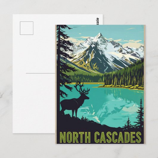 Elegante waterverf van Washington DC Briefkaart (Voorkant / Achterkant)