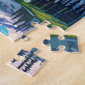 Elegante waterverf van Washington DC Legpuzzel (Zijkant)