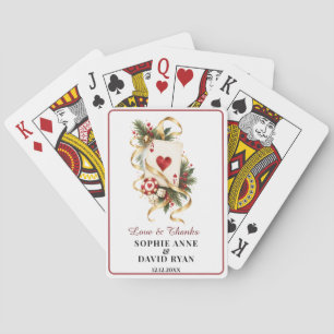 Elegante Waterverf Vegas Casino Nacht Gouden Bruil Pokerkaarten