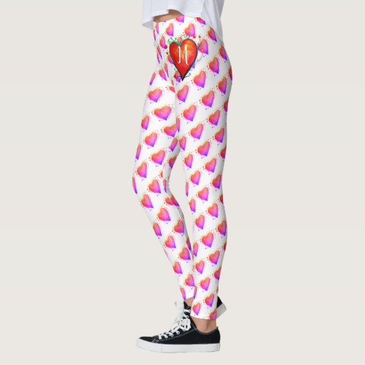 Elegante Waterverf veren Custom Leggings (Links)