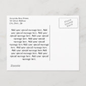 Elegante Waterverf Vergeet-me-niet Bruiloft Aankondigingskaart (Achterkant)