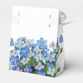 Elegante Waterverf Vergeet-me-niet Bruiloft Bedankdoosjes (Achterkant)