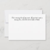 Elegante Waterverf Vergeet-me-niet Bruiloft Dank j Kaart (Achterkant)