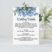 Elegante Waterverf Vergeet-me-niet Bruiloft Informatiekaartje (Staand voorkant)