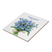 Elegante Waterverf Vergeet-me-niet Bruiloft Tegeltje (Zijkant)