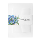 Elegante Waterverf Vergeet-me-niet Bruiloft Uitnodigingen Wikkel (Voorkant Voorbeeld)
