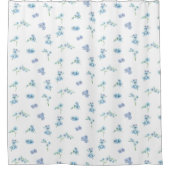 Elegante Waterverf Vergeet mij niet Flowers Douchegordijn (Voorkant)