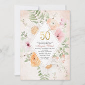 Elegante waterverf verjaardagsviering uitnodiging (Voorkant)