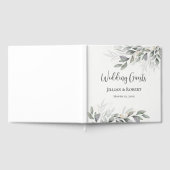 Elegante Waterverf verlaat bruiloft gastenboek (Volledig)